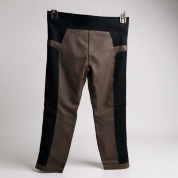 Under Armour HeatGear Leggings Black Gray Size Large | Compression Fit Cropped - Picture 1 of 7